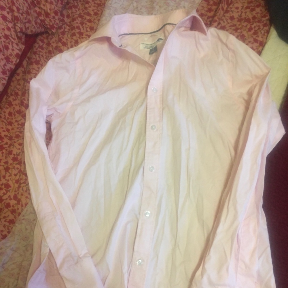 Old navy pink dress buttoned shirt men sz S